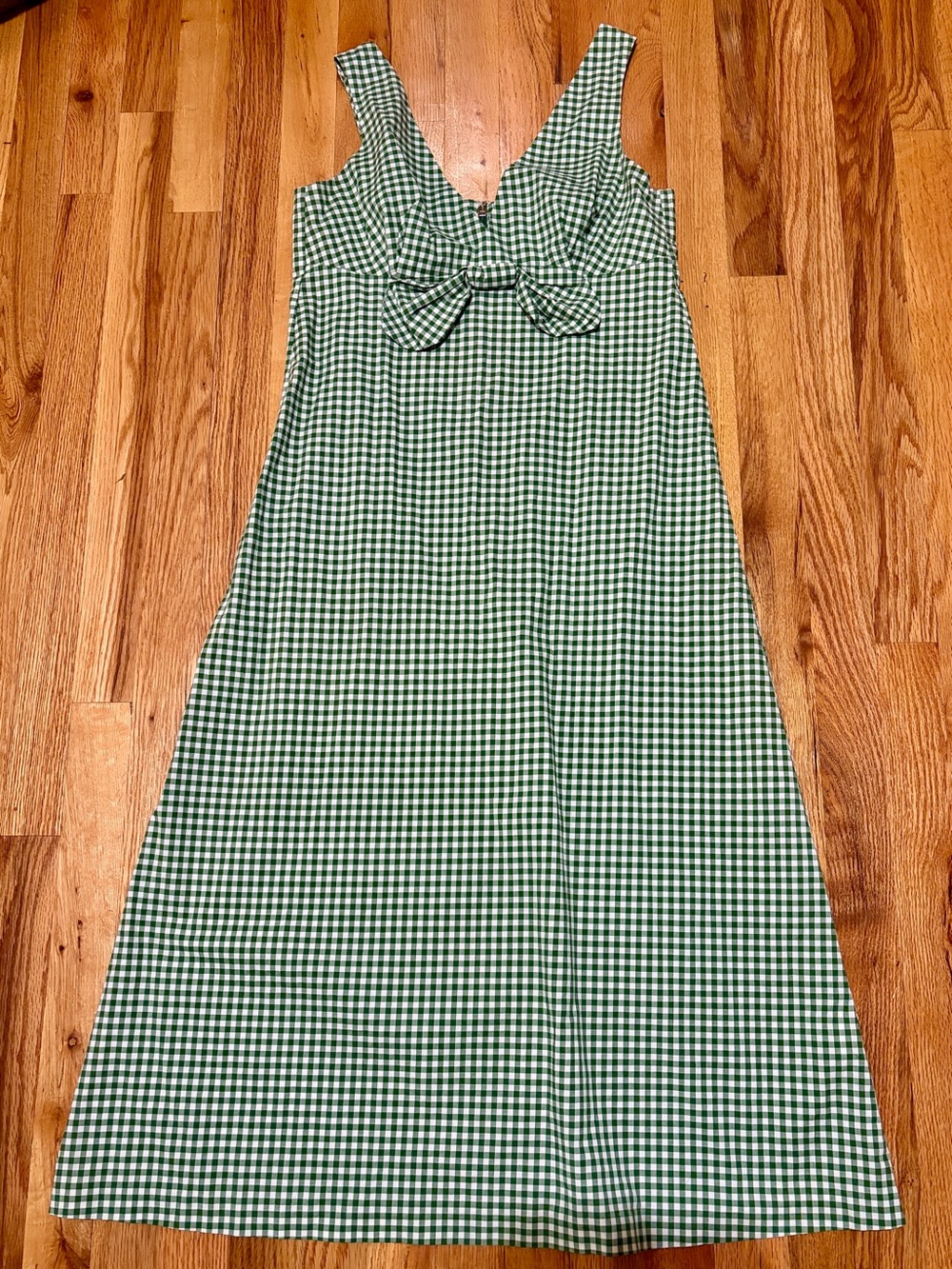 Kate Spade Green Gingham Midi Dress NWOT Size 6 - Picture 9 of 9